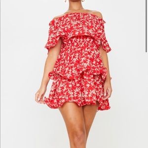 Chiffon Floral Tier Dress